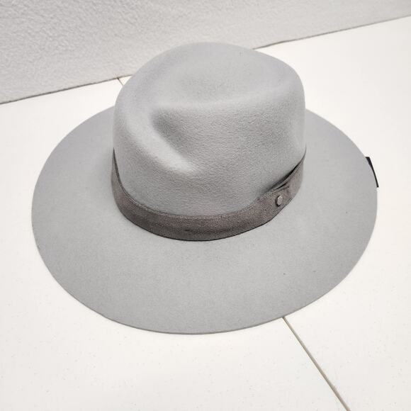 Rag & Bone 100% Wool Zoe Fedora Hat Light Grey Women\'s Size Large NWT main image 8